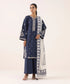 SAPPHIRE-3PC DHANAK EMBROIDERED SUIT LEH-6989