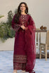 QALAMQAR-3PC DHANAK HEAVY EMBROIDERED SUIT RANG-6970